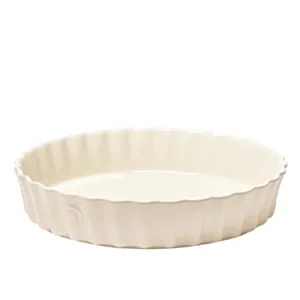 Emile Henry globoka keramična posoda za peko pit premera 28 cm Peščena