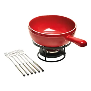 Emile Henry keramični SET za Fondue 24 cm 2,5 l Rdeči