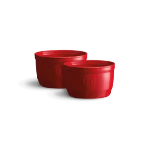 Emile Henry SET 2 keramičnih Ramekin posodic št. 10 Rdeča