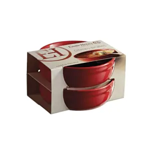 Emile Henry Keramične posode za Creme Brulee 12 cm Rdeča 2 pak