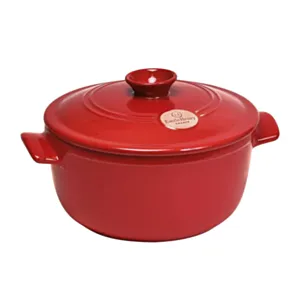 Emile Henry keramični lonec s pokrovko Ø 28 cm 5,3 l rdeči