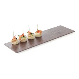 Pravokotni servirni pladenj iz Melamina 525x160 mm (GN 2/4) in lesnim dekorjem hrasta