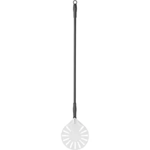 Lopar okrogli - perforirani za pizzo 1200x230 mm z dolgim aluminijastim ročajem