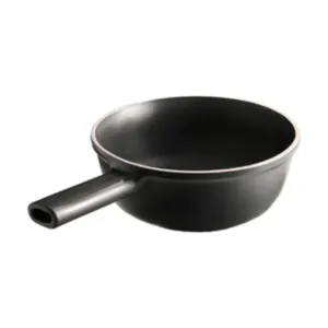 Emile Henry mali keramični lonec z ročajem POT ‘Delight’ 2,5l; tudi za Indukcijo, Črn