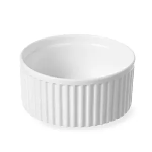 Remekin posodice premera 90 mm x 48 mm za peko iz belega porcelana