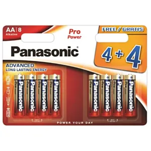 Panasonic 8 x Alkalne PRO Power baterije LR6/AA