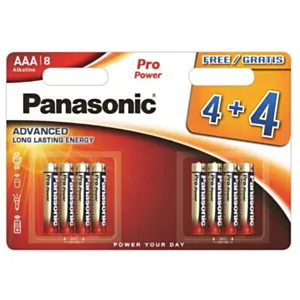 Panasonic 8 x Alkalne PRO Power baterije LR03/AAA