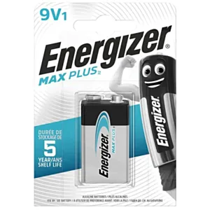 Energizer Alkalna baterija 9V Max Plus 6LR61, Blister pakiranje