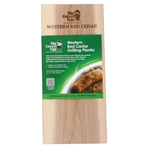 Big Green Egg Lesene deščice za peko Rdeča Cedra 2 pak