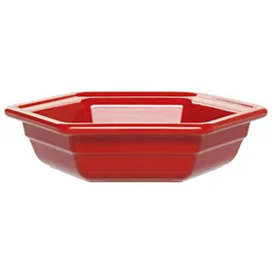 Keramična posoda Gastro šestkotna Hexagon 26,5 x 23,5 cm Rdeča