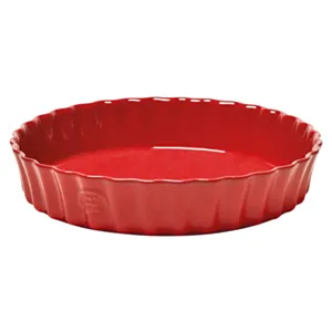 Emile Henry globoka keramična posoda za peko pit premera 28 cm Rdeča