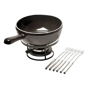 Emile Henry keramični SET za Fondue 24 cm 2,5 l Črni