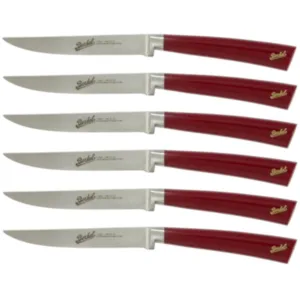 Berkel SET 6 nožev za Steak ELEGANCE rdeči
