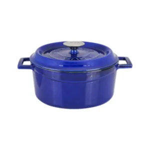 Emajlirani Premium litoželezni lonec premera 24 cm in volumnom 4,49 l - Majolica Modra