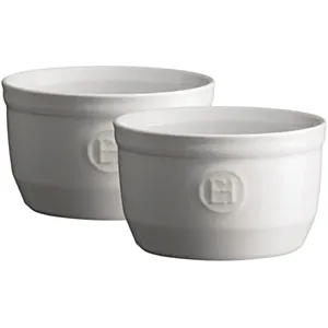 Emile Henry SET 2 keramičnih Ramekin posodic št. 10 Bela