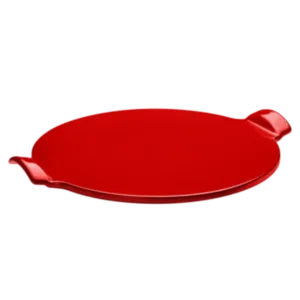 Emile Henry gladka keramična plošča za peko pizz Ø 37 cm Rdeča