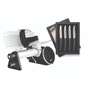 Berkel električna salamoreznica serija ICON 170 Črna + Komplet Steak nožev