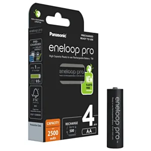Panasonic Eneloop PRO polnilne baterije AA 2500 mAh v ECO pakiranju